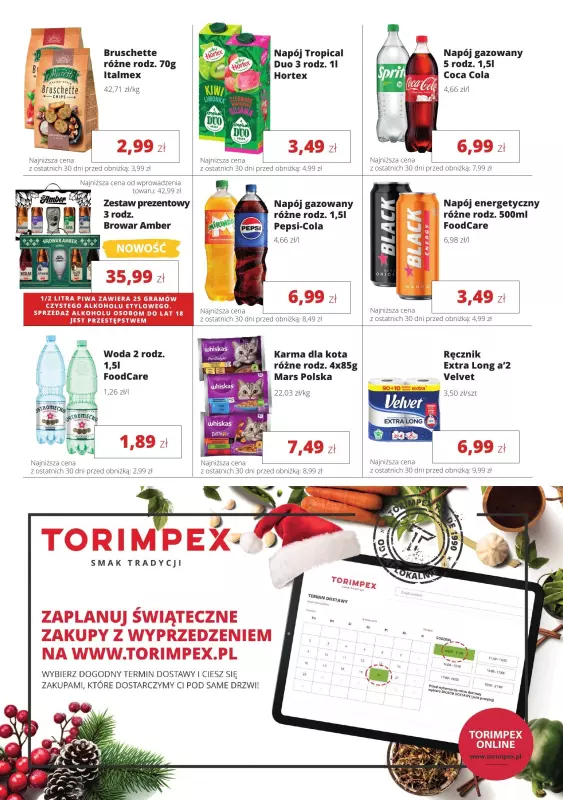 Torimpex Toruńska Sieć Sklepów Spożywczych - gazetka promocyjna Gazetka od poniedziałku 02.12 do soboty 14.12 - strona 7