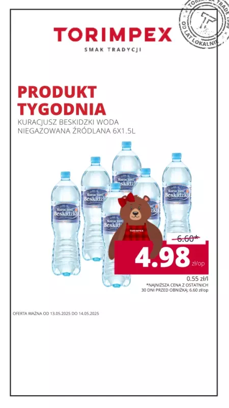 Torimpex Toruńska Sieć Sklepów Spożywczych - gazetka promocyjna Produkt Tygodnia  