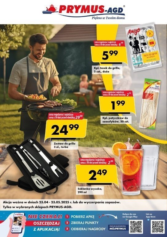 Prymus AGD - gazetka promocyjna Plakat promocyjny od poniedziałku 28.04 do piątku 23.05
