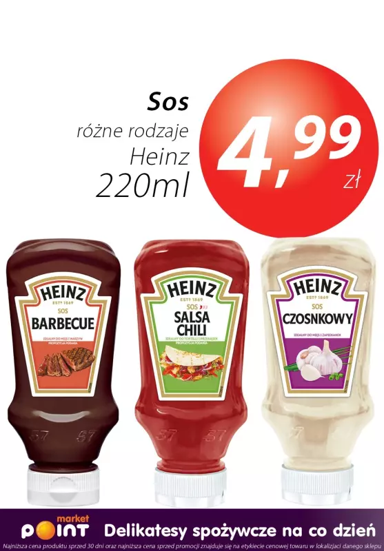 Market Point - gazetka promocyjna Promocja na sosy oraz ketchup od czwartku 18.07 do środy 31.07