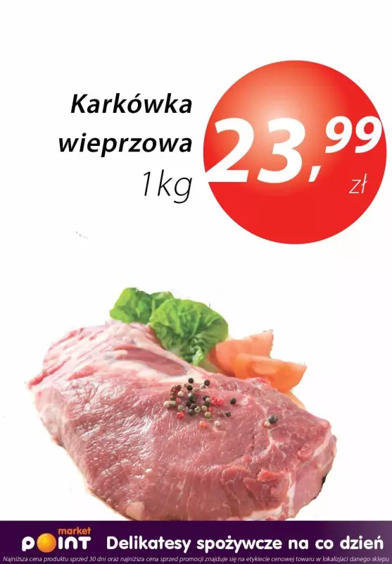 Market Point - gazetka promocyjna Promocja mięso od wtorku 20.08 do niedzieli 25.08