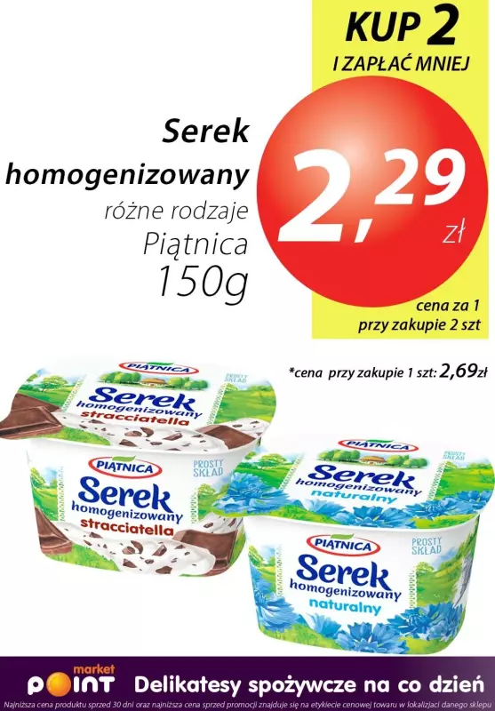 Market Point - gazetka promocyjna Oferta stała niska cena nabiał od poniedziałku 02.09 do poniedziałku 30.09 - strona 2