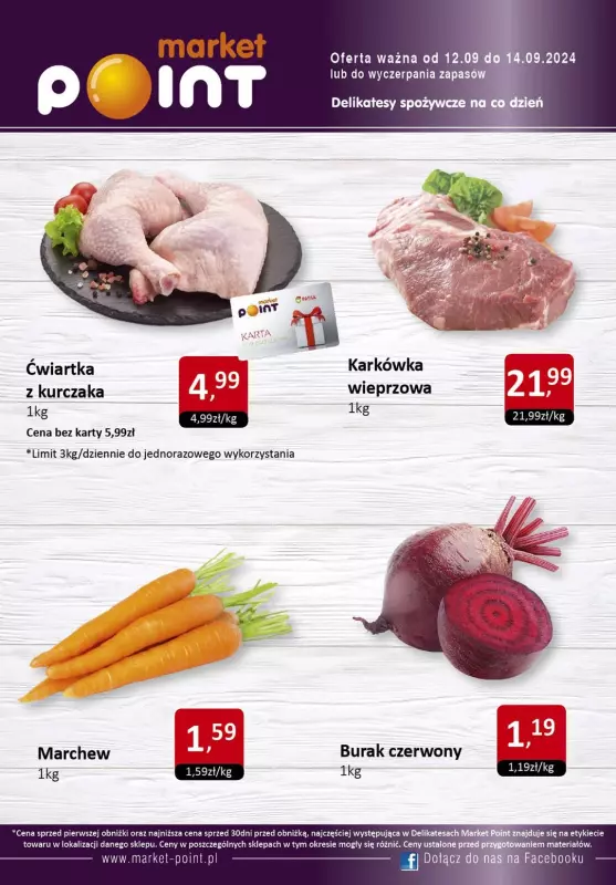 Market Point - gazetka promocyjna Oferta weekendowa od czwartku 12.09 do soboty 14.09