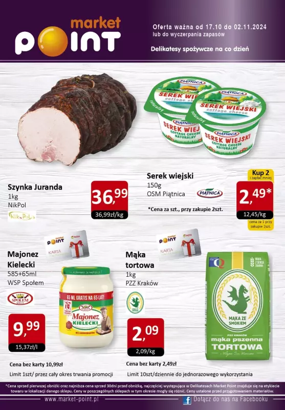 Market Point - gazetka promocyjna Gazetka od czwartku 17.10 do soboty 02.11