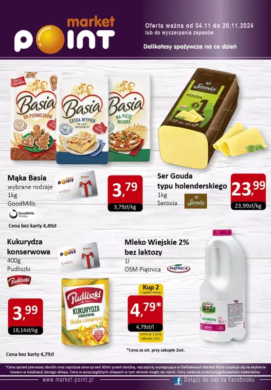 Market Point - gazetka promocyjna Gazetka od poniedziałku 04.11 do środy 20.11