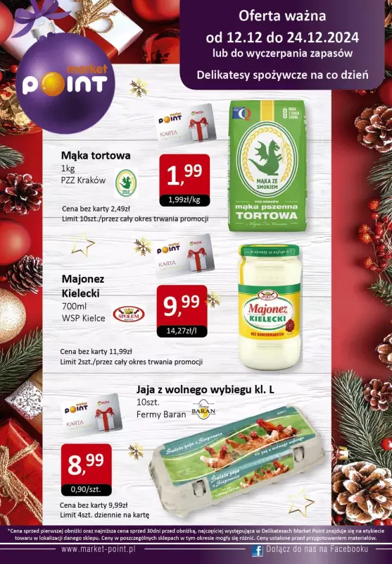 Market Point - gazetka promocyjna Gazetka od czwartku 12.12 do wtorku 24.12