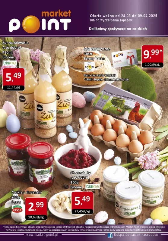 Market Point - gazetka promocyjna Gazetka od poniedziałku 24.03 do środy 09.04