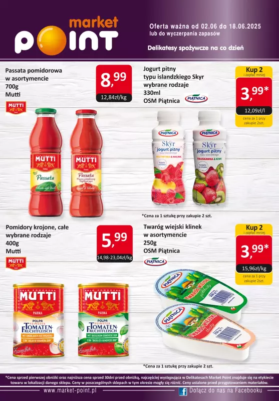 Market Point - gazetka promocyjna Gazetka od poniedziałku 02.06 do środy 18.06