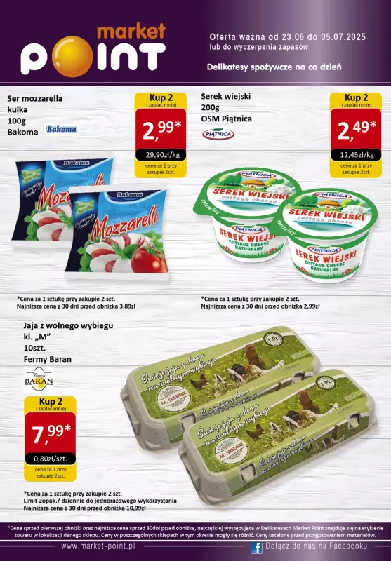 Market Point - gazetka promocyjna Gazetka od poniedziałku 23.06 do soboty 05.07