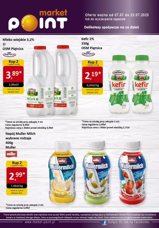 Market Point - gazetka promocyjna Gazetka od poniedziałku 07.07 do środy 23.07