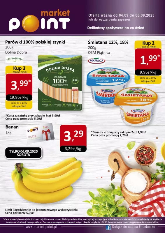 Market Point - gazetka promocyjna Promocje weekendowe od czwartku 04.09 do soboty 06.09