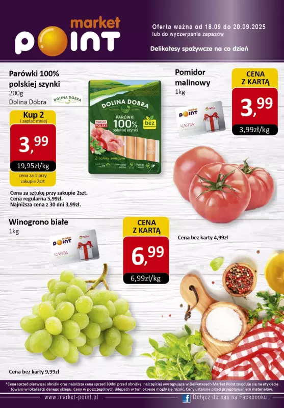 Market Point - gazetka promocyjna Ulotka weekendowa od czwartku 18.09 do soboty 20.09
