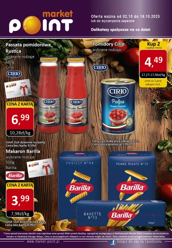 Market Point - gazetka promocyjna Gazetka od czwartku 02.10 do soboty 18.10