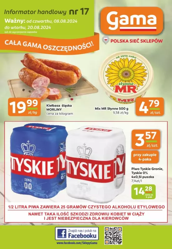 Gama - gazetka promocyjna Gazetka od czwartku 08.08 do wtorku 20.08