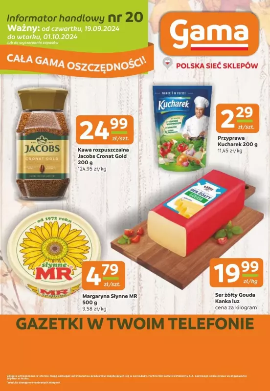 Gama - gazetka promocyjna Gazetka od czwartku 19.09 do wtorku 01.10 - strona 12