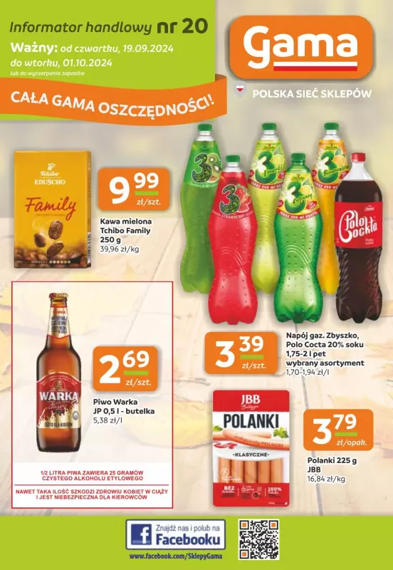 Gama - gazetka promocyjna Gazetka od czwartku 19.09 do wtorku 01.10