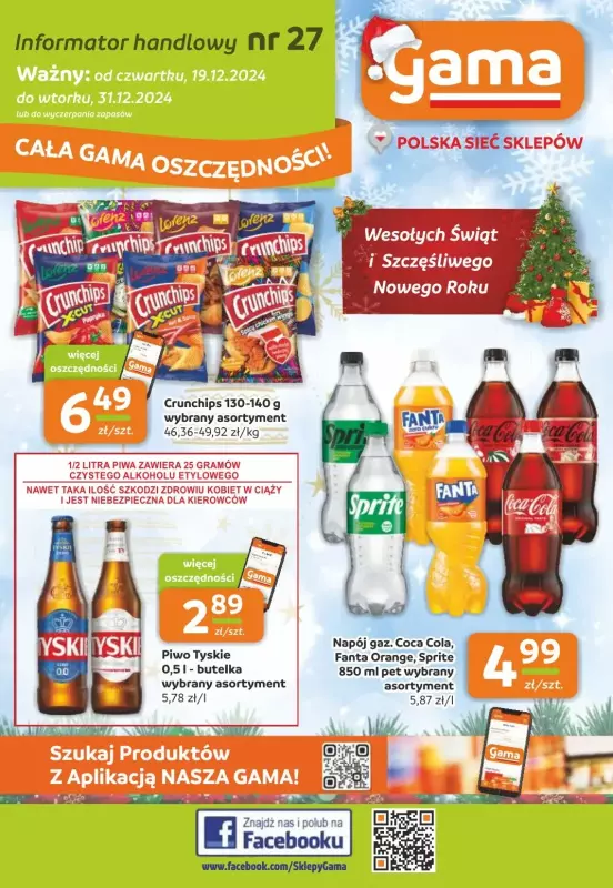 Gama - gazetka promocyjna Gazetka od czwartku 19.12 do wtorku 31.12