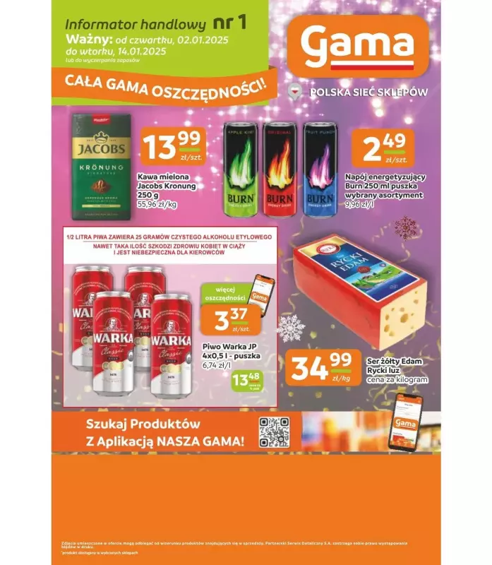 Gama - gazetka promocyjna Gazetka od czwartku 02.01 do wtorku 14.01 - strona 12