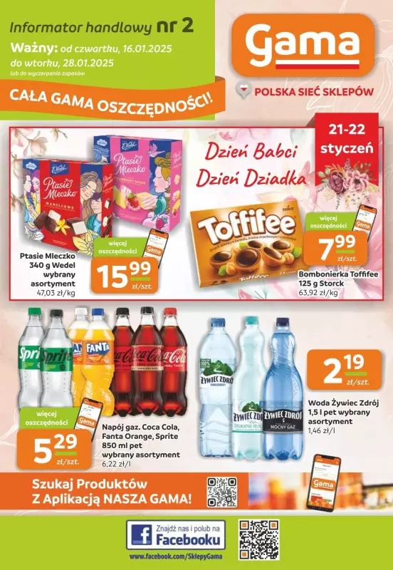 Gama - gazetka promocyjna Gazetka od czwartku 16.01 do wtorku 28.01