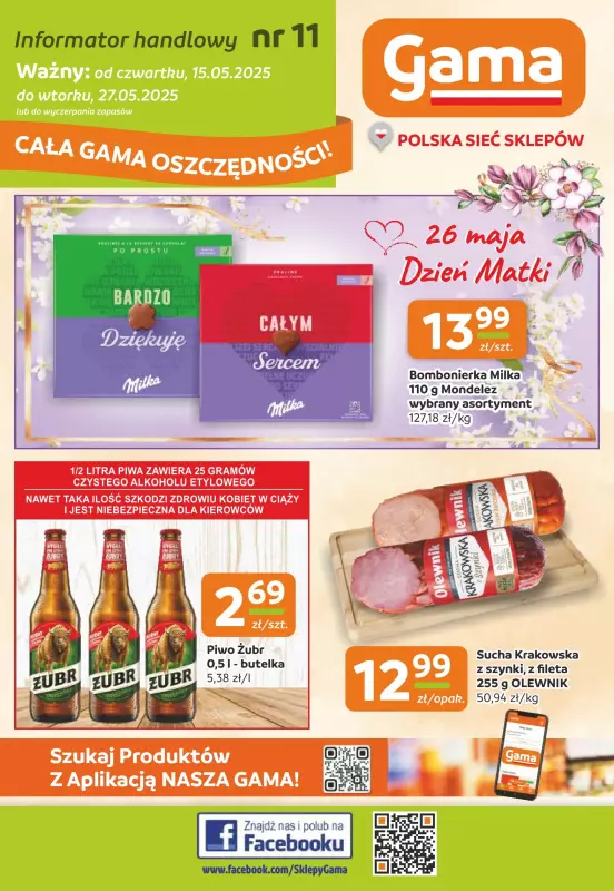 Gama - gazetka promocyjna Gazetka od czwartku 15.05 do wtorku 27.05