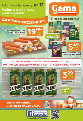 Gama - gazetka promocyjna Gazetka od czwartku 07.08 do wtorku 19.08