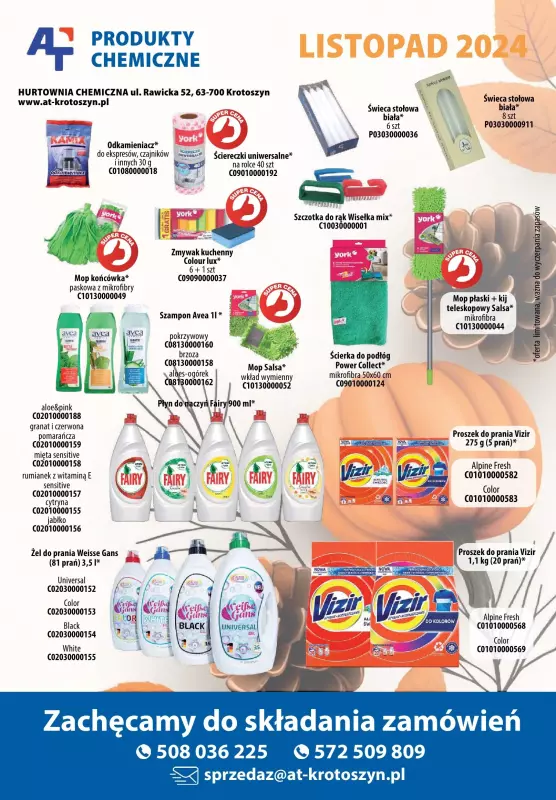 A-T - gazetka promocyjna Produkty chemiczne od wtorku 05.11 do soboty 30.11