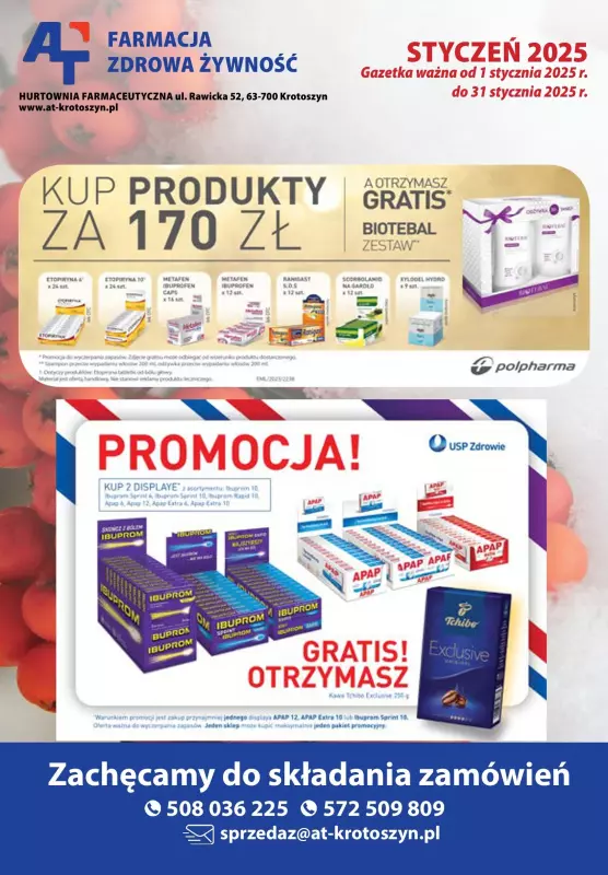 A-T - gazetka promocyjna Farmacja i zdrowa żywność od środy 08.01 do piątku 31.01