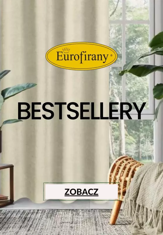Eurofirany - gazetka promocyjna Bestsellery - zasłony, firany, poszewki od środy 21.02 