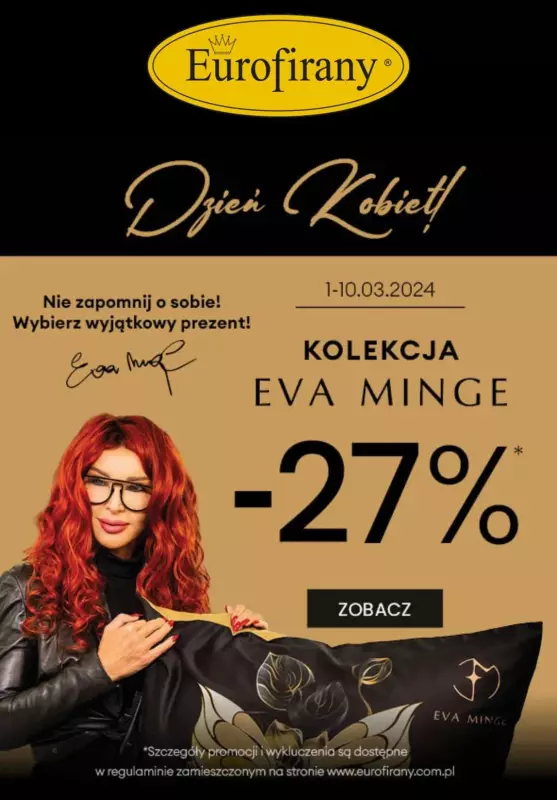 Eurofirany - gazetka promocyjna -27% kolekcja Eva Minge od piątku 01.03 do niedzieli 10.03