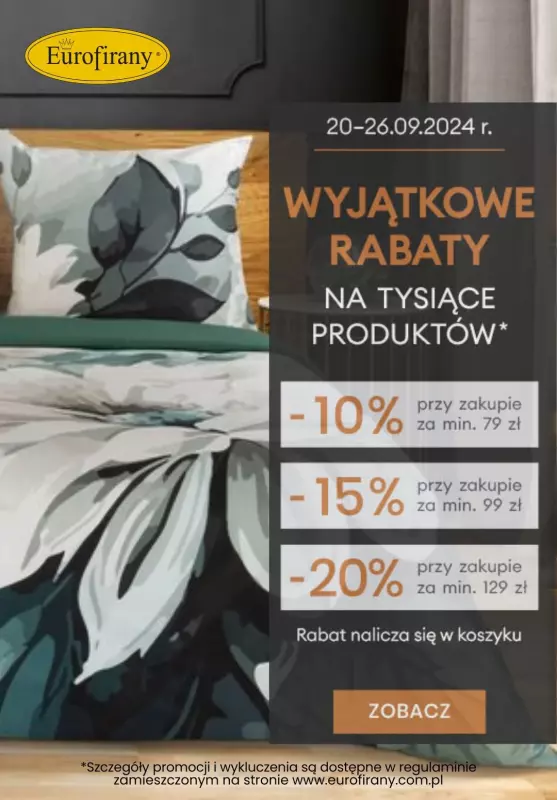 Eurofirany - gazetka promocyjna Wyjątkowe rabaty do -20% od piątku 20.09 do czwartku 26.09