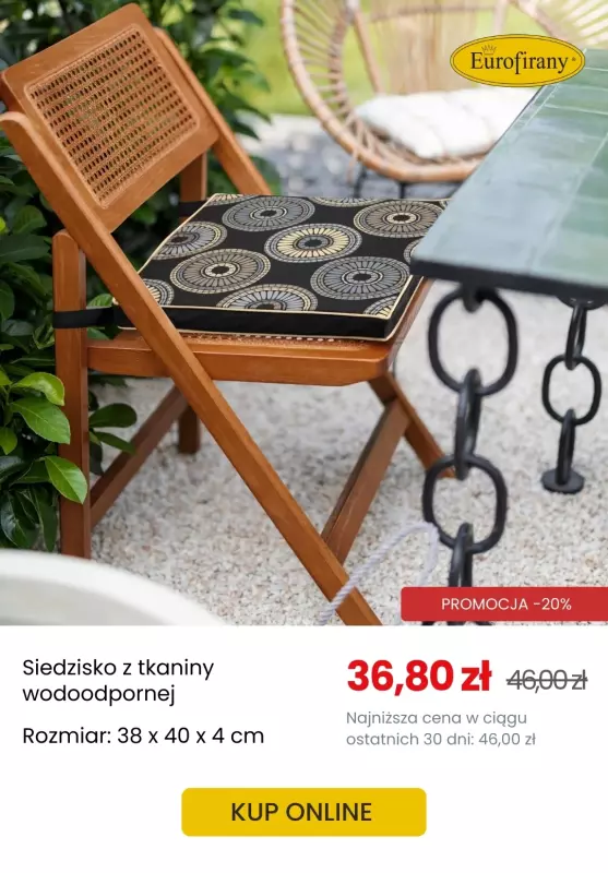 Eurofirany - gazetka promocyjna -20% na wybrane poszewki, siedziska i obrusy ogrodowe od środy 30.04 do środy 14.05 - strona 8