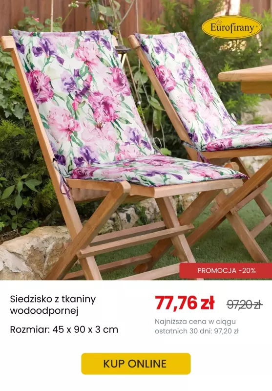 Eurofirany - gazetka promocyjna -20% na wybrane poszewki, siedziska i obrusy ogrodowe od środy 30.04 do środy 14.05 - strona 6