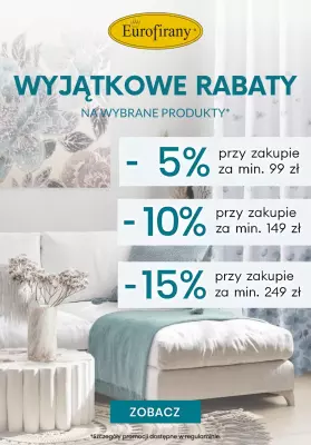 Eurofirany - gazetka promocyjna Wyjątkowe RABATY do -15% od poniedziałku 26.05 do czwartku 05.06
