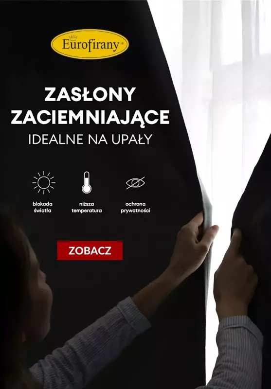 Eurofirany - gazetka promocyjna Zasłony zaciemniające - idealne na upały od czwartku 12.06 
