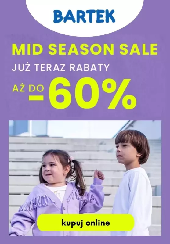 Bartek - gazetka promocyjna Do -60% Mid season sale od piątku 20.10 
