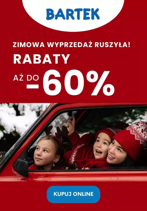 Bartek - gazetka promocyjna Do -60% ZIMOWA WYPRZEDAŻ od piątku 15.12 do piątku 22.12