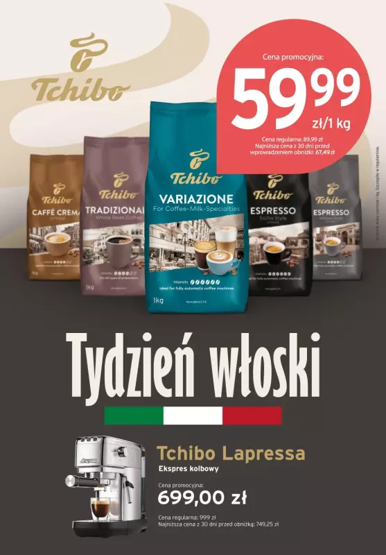 Tchibo - gazetka promocyjna Tydzień włoski w Tchibo! od wtorku 16.07 do poniedziałku 22.07