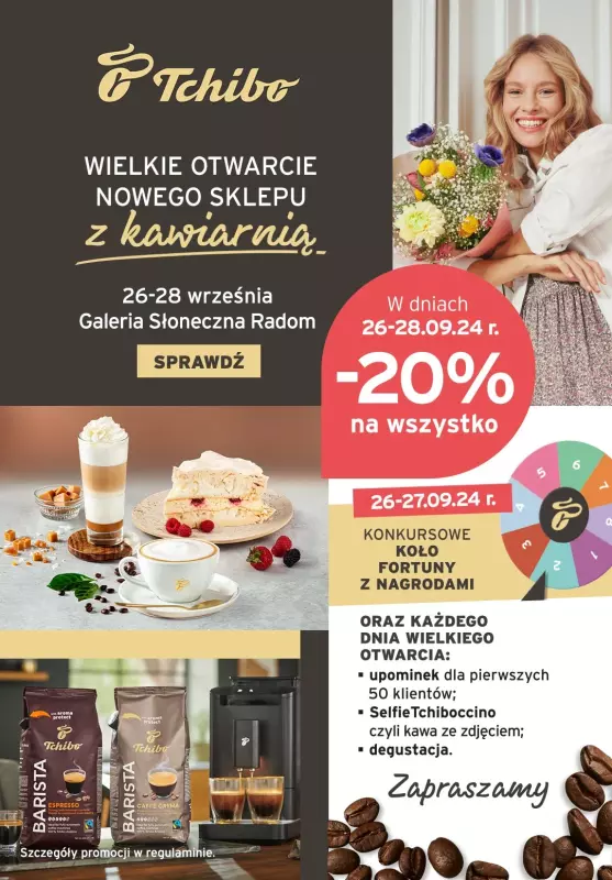 Tchibo - gazetka promocyjna Radom: Wielkie otwarcie! od poniedziałku 23.09 do soboty 28.09