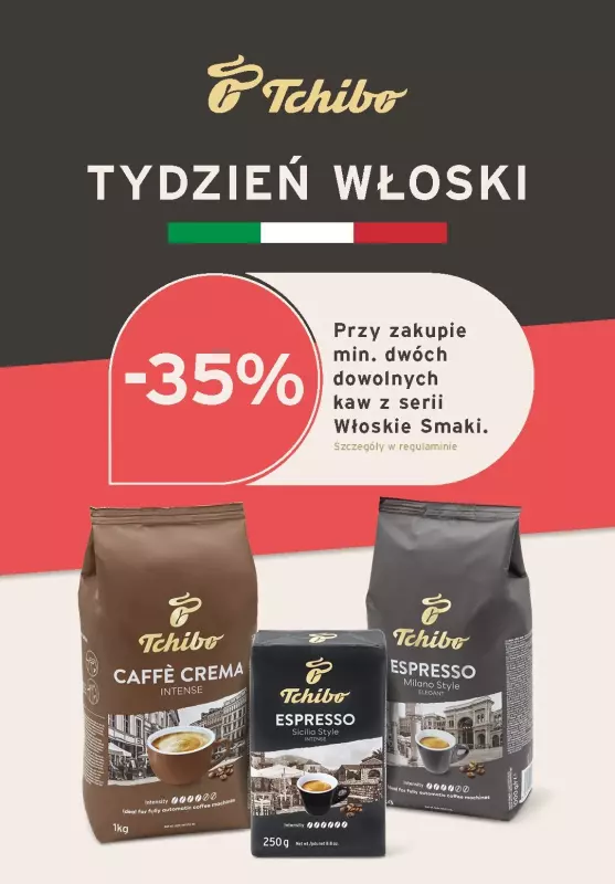 Tchibo - gazetka promocyjna Tydzień Włoski w Tchibo! od środy 08.01 do poniedziałku 13.01