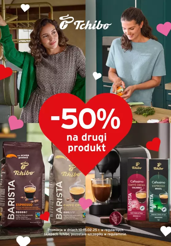 Tchibo - gazetka promocyjna Rabat 50% na drugi produkt w Tchibo! od poniedziałku 10.02 do soboty 15.02