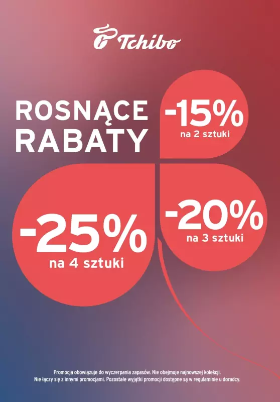 Tchibo - gazetka promocyjna Rosnące rabaty w Tchibo! od czwartku 20.02 do poniedziałku 24.02