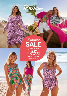 Tchibo - gazetka promocyjna Summer SALE – dodatkowe 15% rabatu przy zakupie minimum 2 szt. od wtorku 12.08 do poniedziałku 25.08