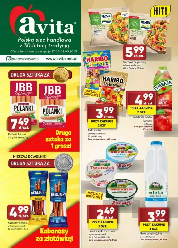 Avita - gazetka promocyjna Gazetka od środy 27.08 do wtorku 02.09