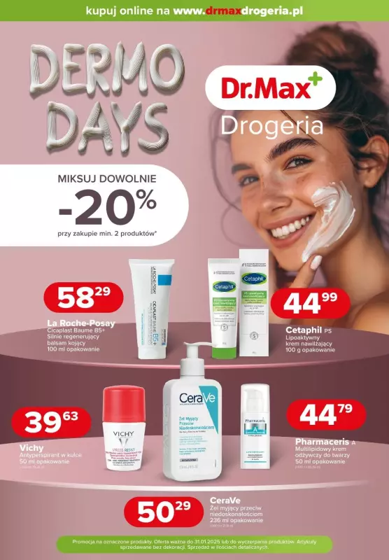 Dr.Max Drogeria - gazetka promocyjna Gazetka Dermo Days - 20% od piątku 24.01 do piątku 31.01