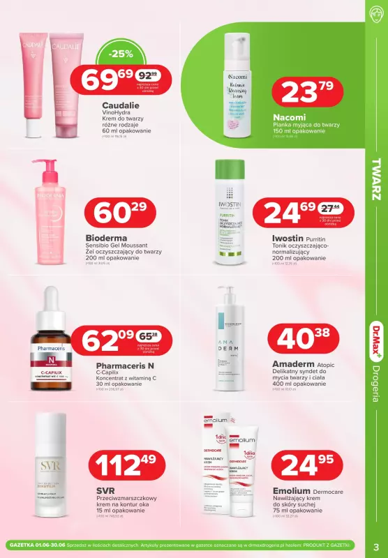 Dr.Max Drogeria - gazetka promocyjna Gazetka od niedzieli 01.06 do poniedziałku 30.06 - strona 3