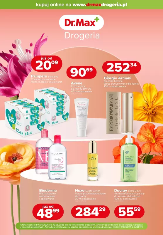 Dr.Max Drogeria - gazetka promocyjna Gazetka od niedzieli 01.06 do poniedziałku 30.06