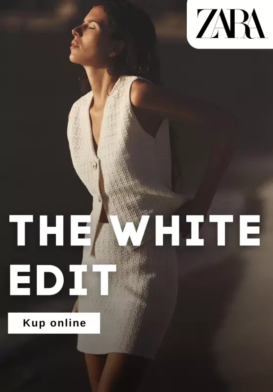 Zara - gazetka promocyjna The White Edit – białe stylizacje na lato od poniedziałku 26.05 