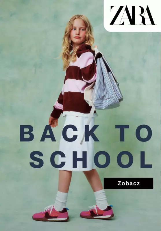 Zara - gazetka promocyjna Kolekcja dziecięca Back to School od czwartku 31.07 