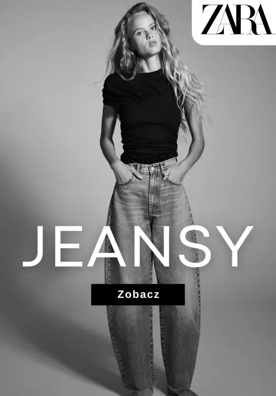 Zara - gazetka promocyjna Jeansy damskie  