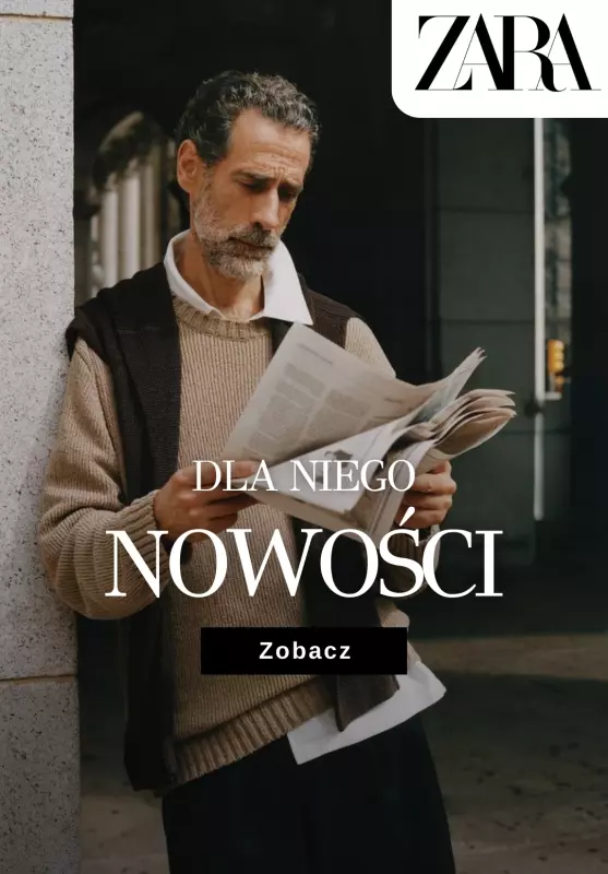 Zara - gazetka promocyjna Nowości dla Niego od wtorku 19.08 